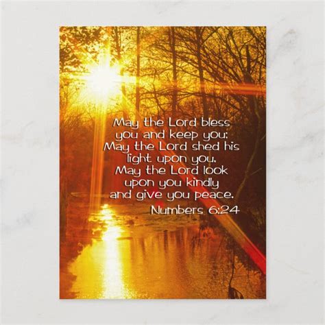 NUMBERS 6 24 BIBLE VERSE MAY THE LORD BLESS YOU POSTCARD Zazzle