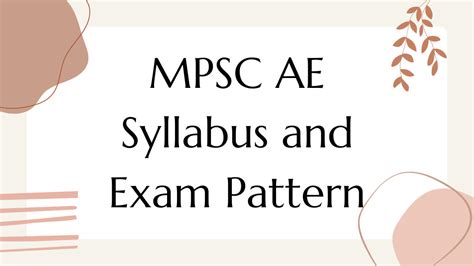 Mppsc Ae Syllabus 2024 Check Mppsc Assistant Engineer Exam Pattern Here Engineering Jobs