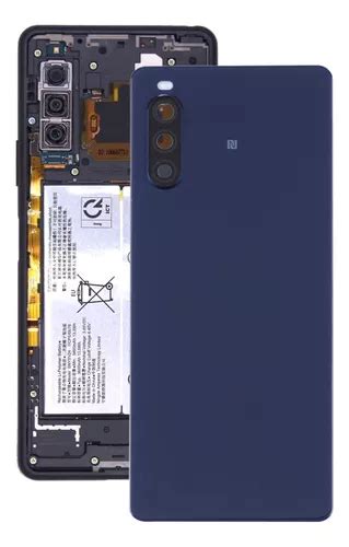 Tapa Trasera Azul Con Huella Dactilar Para Sony Xperia 10 Ii Meses