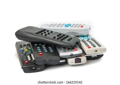 Tv Remote Isolated On White Background Stock Photo 166219142 Shutterstock