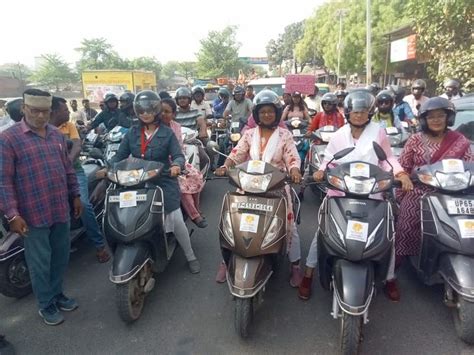 Pink Scooty Rally Organized As Part Of Voter Awareness Campaign