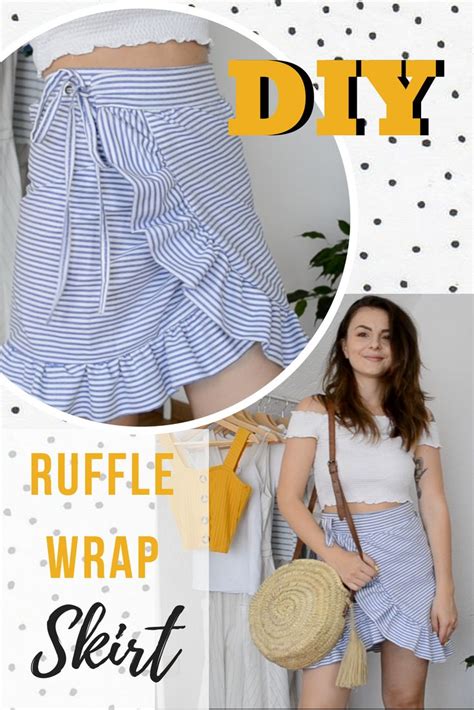 Make your own ruffled wrap skirt with this easy DIY tutorial. It's easy ...