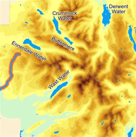 Map showing River Calder