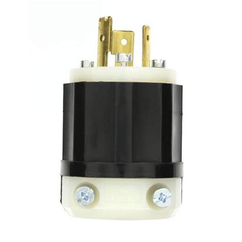 Leviton Volt Locking Grounding Plug Black White The