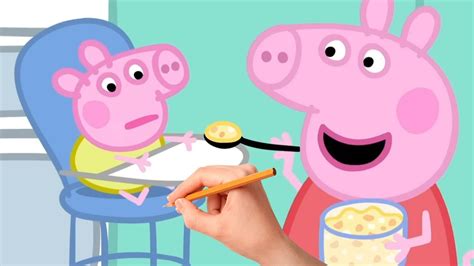 Peppa Pig And George Pig Cartoon Coloring Baby Alexander And Peppa Pig