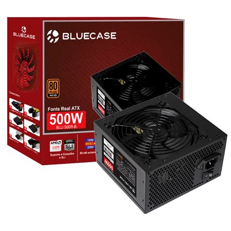 Fonte Bluecase 500w 80 Plus Bronze Atx Pfc Ativo Blu500r B No Shoptime