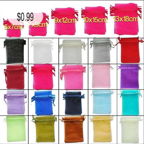 5 Sizes Organza Wedding Party Xmas Jewelry Favour Gift Bag Pouch Decor