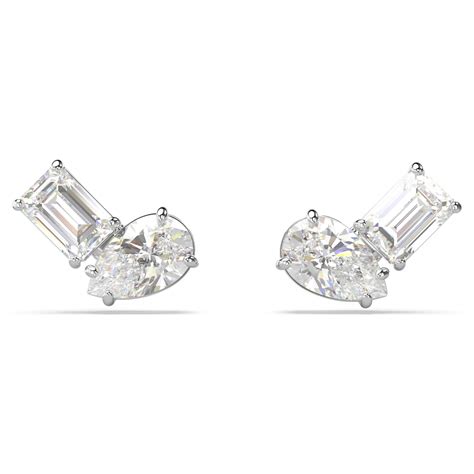 Mesmera Set Mixed Cuts White Rhodium Plated Swarovski