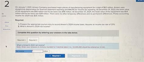 Solved On January 1 2021 Ameen Company Purchased Major Chegg