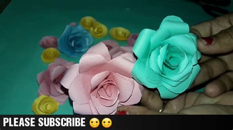 How To Create Handmade Paper Rose Handmade Rose 2018 Youtube