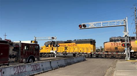 Up Manifest Freight Train With Gp North E Morada Lane