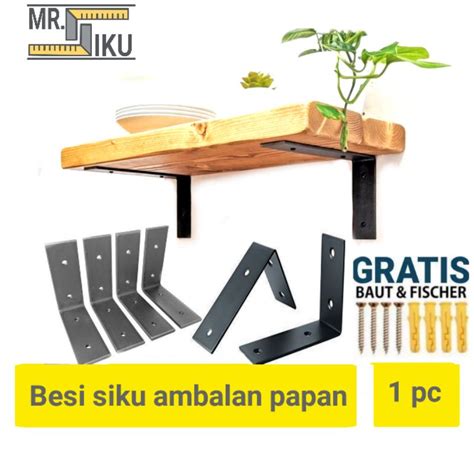 Jual BESI SIKU L BRACKET PENYANGGA PAPAN Besi Siku Rak Dinding