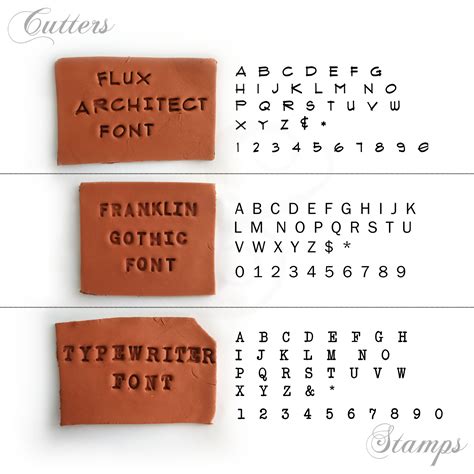 3 Best Font Types Of Clay Alphabet Stamps Cutters Stamps