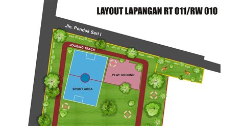 RUKUN WARGA 010 KELURAHAN KALISARI LAYOUT LAPANGAN RT 011 RW 010