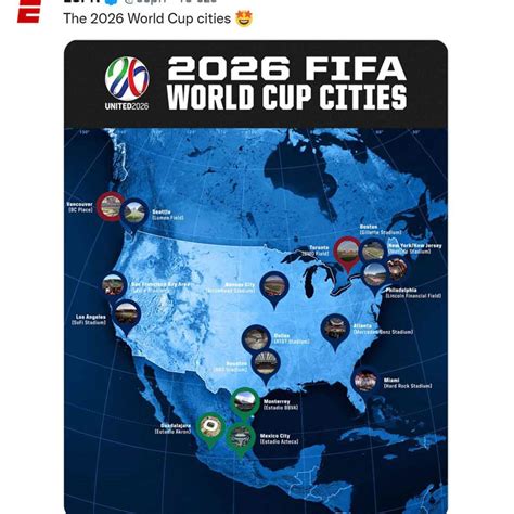 World Cup 2026 Host Cities Announced