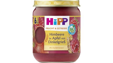 HiPP Bio Frucht und Getreide Himbeere in Apfel mit Dinkelgrieß online