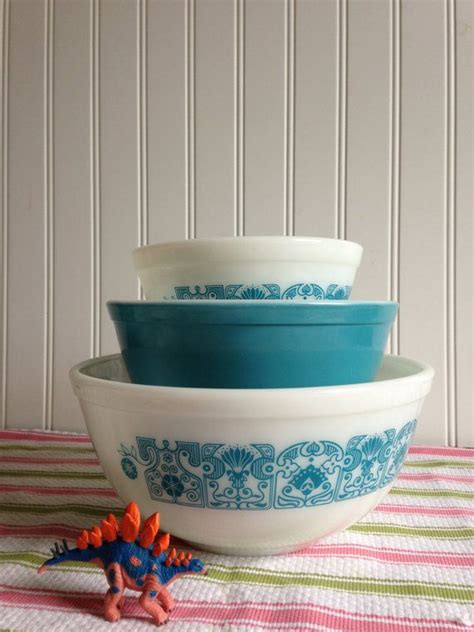 Blue Horizon Pyrex Mixing Bowls Nesting Set Pyrex Vintage Pyrex