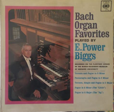 Bach E Power Biggs Bach Organ Favorites Vinyl Pussycat Records