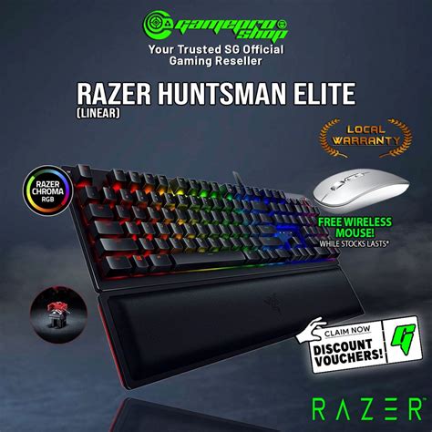 Free Gifts Razer Huntsman Elite OPTO Mech Gaming Keyboard RZ03