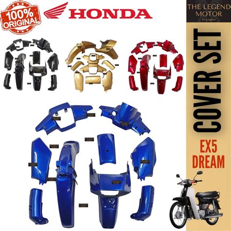 Honda Ex Dream Cover Set Sticker Set Stripe Body Cover Gold Black Red