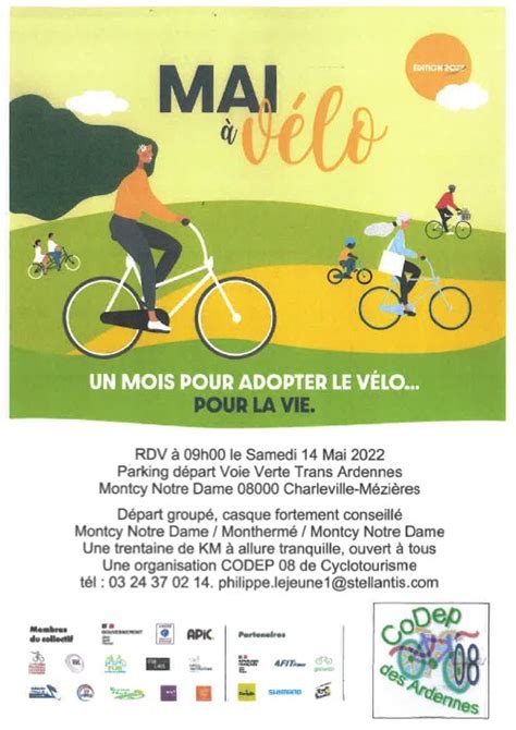 Sortie familiale sur la voie verte samedi 14 mai Ma Ville à Vélo 08