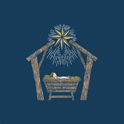 The nativity scene. a hand-drawn manger for the... — Design element ...