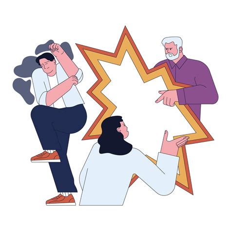 Fear of conflict. Tension-filled character scared of two people in