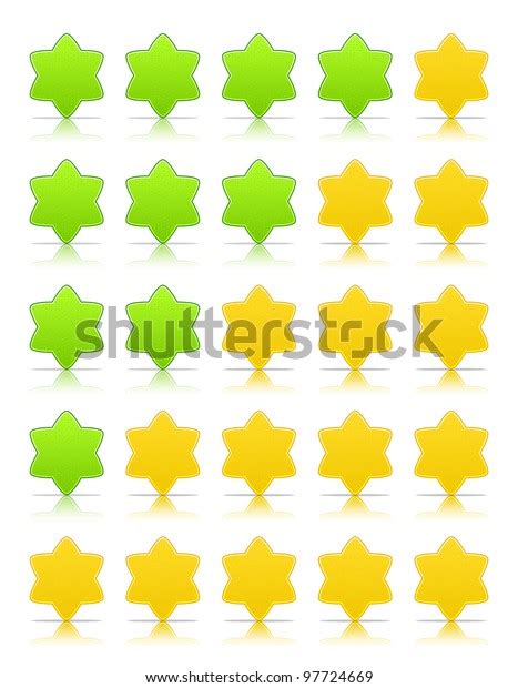 Five Sixpointed Stars Ratings Web Stock Vector Royalty Free