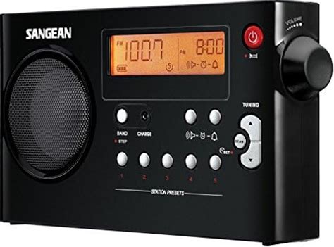 Sangean Pr D Bk Am Fm Digital Rechargeable Portable Radio Black Pr