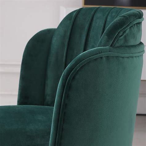 Upholstered Dining Chair Green Velvet Dining Chair with Arm Wood Dining ...