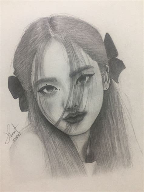 Blackpink Jisoo Fanart Pencil Drawing Sketch Drawing Sketches