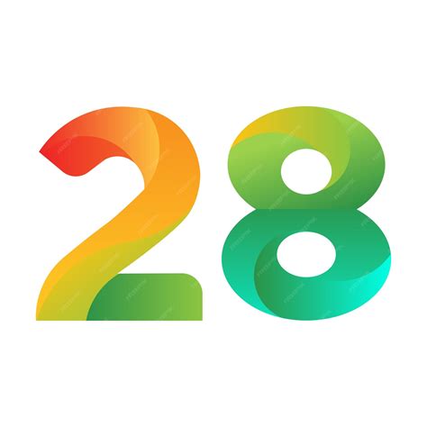 Premium Vector | Logo Angka 28 Tahun