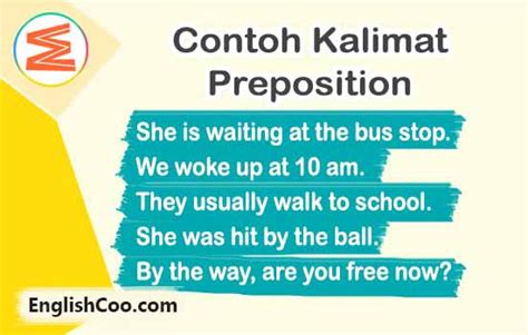 Contoh Kalimat Preposition Of Place Time Prepositional Phrase
