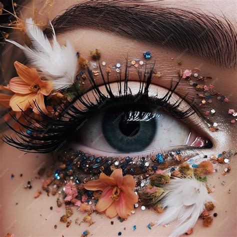Premium AI Image | beauty makeup female face woman eye fashion