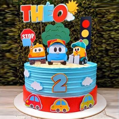 Leo The Truck Theme Cake Delivery Chennai Order Cake Online Chennai