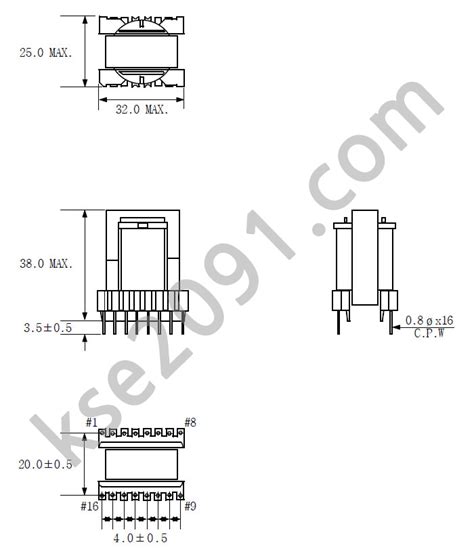 Kse2091 Power Trans Former EER EER 2834V 16P