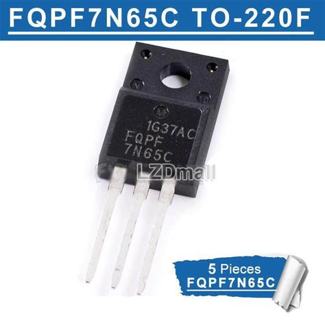 5pcs FQPF7N65C TO220F FQPF 7N65C 7N65 FQPF7N65 TO 220F 7A 650V N