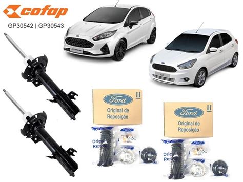 Kit Amortecedor New Fiesta Novo Ka Dianteiro Coxim Batentes