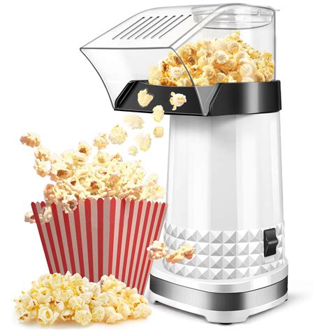 Fast Hot Air Popcorn Popper Maker Electric Popcorn Machine With Measuring Cup No Oil Easy To