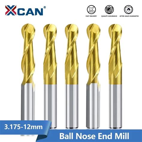 Xcan Ball Nose End Mill Mm Shank Tin Coated Cnc Router