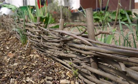 Beeteinfassung Beeteinfassung Naturzaun Und Gartenbeet