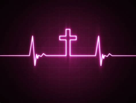 Heartbeat Line Cross Stock Photos Royalty Free Heartbeat Line Cross