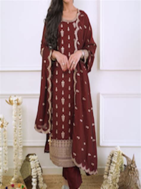 Buy Libas Ethnic Motifs Embroidered Regular Sequinned Kurta With