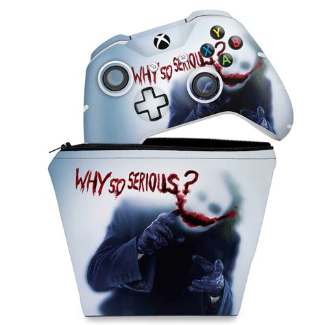 Kit Capa Case E Skin Xbox One Slim X Controle Coringa Joker Pop