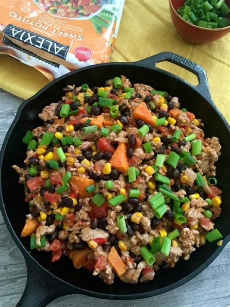 15 Minute Turkey Sweet Potato Black Bean Skillet A Cedar Spoon