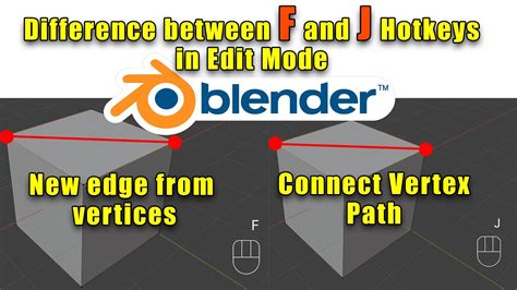 Blender Difference Between New Edge Connect Vertex Path YouTube