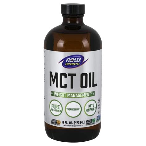 Now Sports Nutrition Mct Medium Chain Triglycerides Oil Liquid