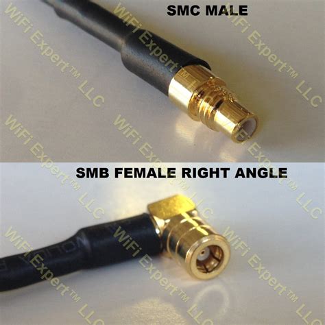 Lmr Smc Male To Smb Female Angle Coaxial Rf Pigtail Cable Rf