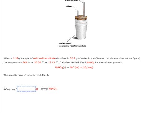 Solved When A 153−g Sample Of Solid Sodium Nitrate