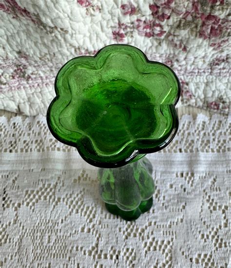 Vintage Avon Emerald Green Glass Bottle Decanter Etsy